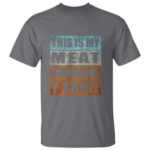 BBQ Smoker Themed Retro - Vintage My Meat Smoking T Shirt TS01 Charcoal Print Your Wear