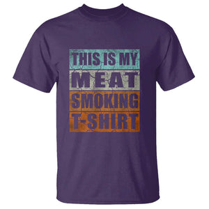 BBQ Smoker Themed Retro - Vintage My Meat Smoking T Shirt TS01 Purple Print Your Wear