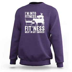 Funny BBQ Meat Smoking Art Barbeque Griller Sweatshirt TS01 Purple Print Your Wear