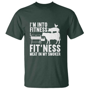 Funny BBQ Meat Smoking Art Barbeque Griller T Shirt TS01 Dark Forest Green Print Your Wear