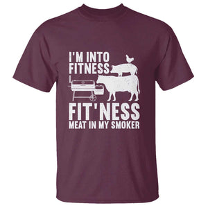 Funny BBQ Meat Smoking Art Barbeque Griller T Shirt TS01 Maroon Print Your Wear