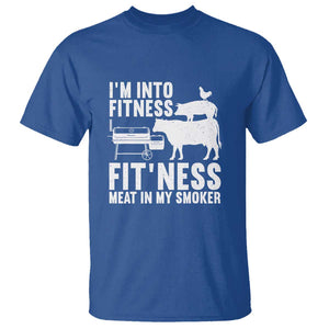 Funny BBQ Meat Smoking Art Barbeque Griller T Shirt TS01 Royal Blue Print Your Wear