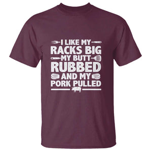 Cool Grilling Pork Rub Smoking BBQ Meat Smoker T Shirt TS01 Maroon Print Your Wear