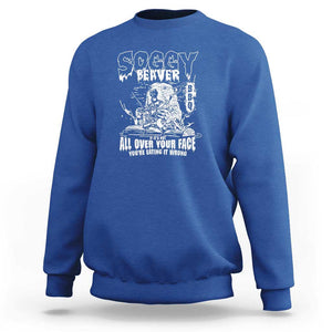 Soggy Beaver BBQ Sweatshirt It's Over Face The Beaver TS01 Royal Blue Print Your Wear