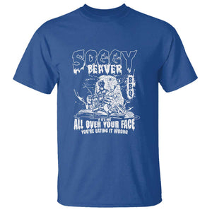 Soggy Beaver BBQ T Shirt It's Over Face The Beaver TS01 Royal Blue Print Your Wear