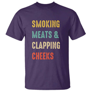 Smoking Meats And Clapping Cheeks Funny BBQ Meat Smoking T Shirt TS01 Purple Print Your Wear