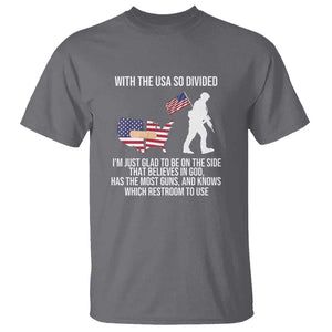 Patriotic USA Flag T Shirt Believe in God American Pride TS01 Charcoal Print Your Wear