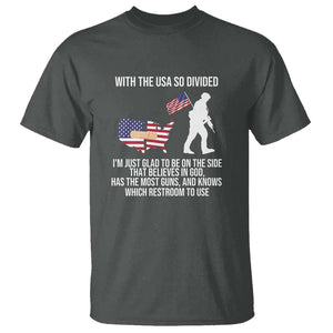 Patriotic USA Flag T Shirt Believe in God American Pride TS01 Dark Heather Print Your Wear