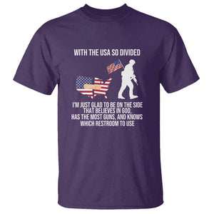 Patriotic USA Flag T Shirt Believe in God American Pride TS01 Purple Print Your Wear