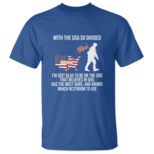 Patriotic USA Flag T Shirt Believe in God American Pride TS01 Royal Blue Print Your Wear