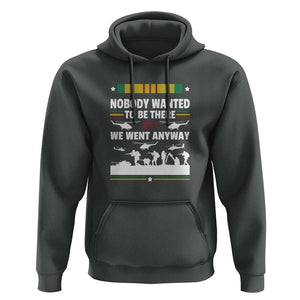 Vietnam War Veteran Hoodie Nobody Wanted to Be There But We Went Anyway TS01 Dark Heather Print Your Wear