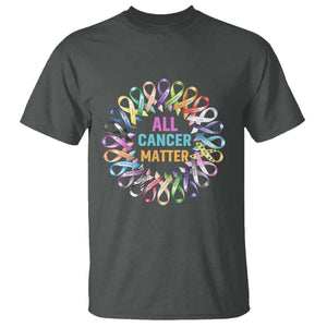 All Cancer Matters T Shirt for Health Advocacy - Support Awareness TS01 Dark Heather Print Your Wear