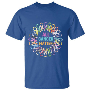 All Cancer Matters T Shirt for Health Advocacy - Support Awareness TS01 Royal Blue Print Your Wear