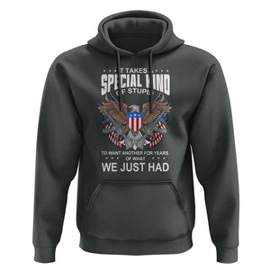 Patriotic Eagle Design Hoodie It Takes a Special Kind of Stupid TS01 Dark Heather Print Your Wear