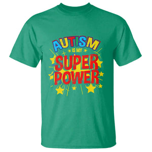 Proud Autism T Shirt My Superpower TS01 Irish Green Printyourwear