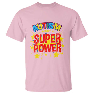 Proud Autism T Shirt My Superpower TS01 Light Pink Printyourwear