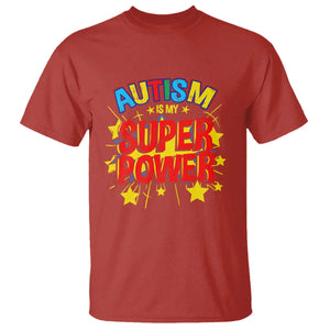 Proud Autism T Shirt My Superpower TS01 Red Printyourwear