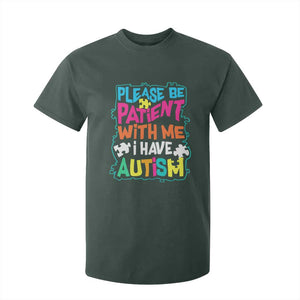 Please Be Patient With Me I Have Autism T Shirt For Kid TS01 Dark Forest Green Printyourwear