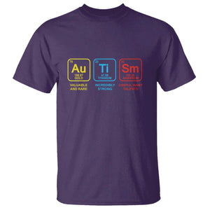 Autism Awareness T Shirt Chemical Elements Periodic Table ASD TS01 Purple Printyourwear