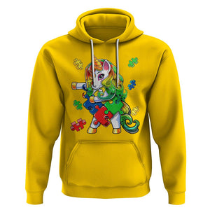 Unicorn Autism Hoodie His Fight is My Fight with Flossing Unicorn Puzzle Piece TS01 Daisy Printyourwear