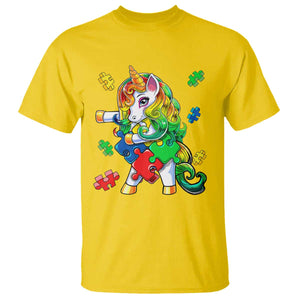 Unicorn Autism T Shirt His Fight is My Fight with Flossing Unicorn Puzzle Piece TS01 Daisy Printyourwear