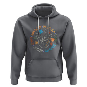 Sped Teacher Hoodie Special Education Autism Accept Adapt Advocate Inclusion Equity Equality TS01 Charcoal Printyourwear