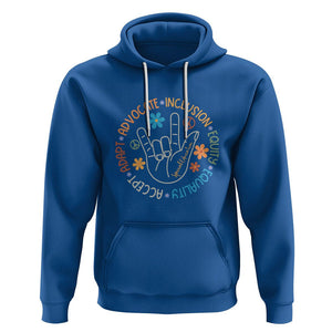 Sped Teacher Hoodie Special Education Autism Accept Adapt Advocate Inclusion Equity Equality TS01 Royal Blue Printyourwear