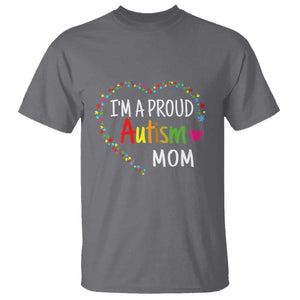 I'm A Proud Autism Mom T Shirt Accept Understand Love Support Autistic Warriors TS01 Charcoal Printyourwear