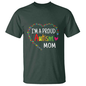 I'm A Proud Autism Mom T Shirt Accept Understand Love Support Autistic Warriors TS01 Dark Forest Green Printyourwear