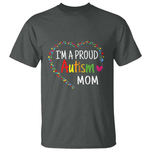 I'm A Proud Autism Mom T Shirt Accept Understand Love Support Autistic Warriors TS01 Dark Heather Printyourwear