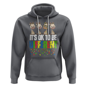 Giraffe Autism Hoodie It's Ok To Be Different Jigsaw Puzzle TS01 Charcoal Printyourwear