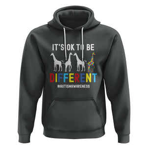 Giraffe Autism Hoodie It's Ok To Be Different Jigsaw Puzzle TS01 Dark Heather Printyourwear