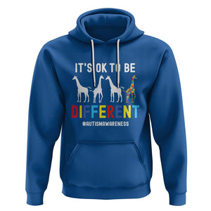 Giraffe Autism Hoodie It's Ok To Be Different Jigsaw Puzzle TS01 Royal Blue Printyourwear