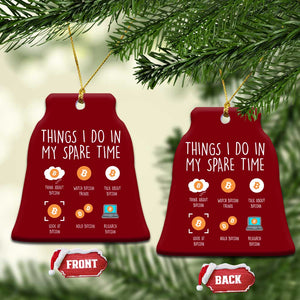 Funny Crypto Investing Ceramic Ornament Things I Do Spare Time Bitcoin BTC Crypto Cryptocurrency TS02 Print Your Wear
