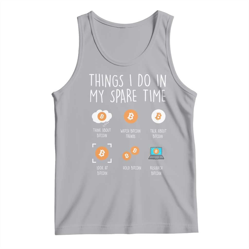 Funny Crypto Investing Tank Top Things I Do Spare Time Bitcoin BTC Crypto Cryptocurrency TS02 Athletic Heather Print Your Wear