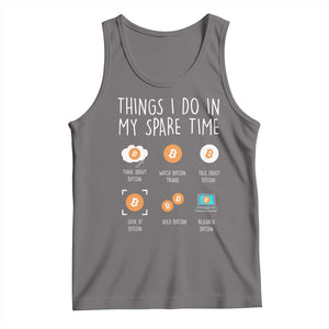 Funny Crypto Investing Tank Top Things I Do Spare Time Bitcoin BTC Crypto Cryptocurrency TS02 Deep Heather Print Your Wear
