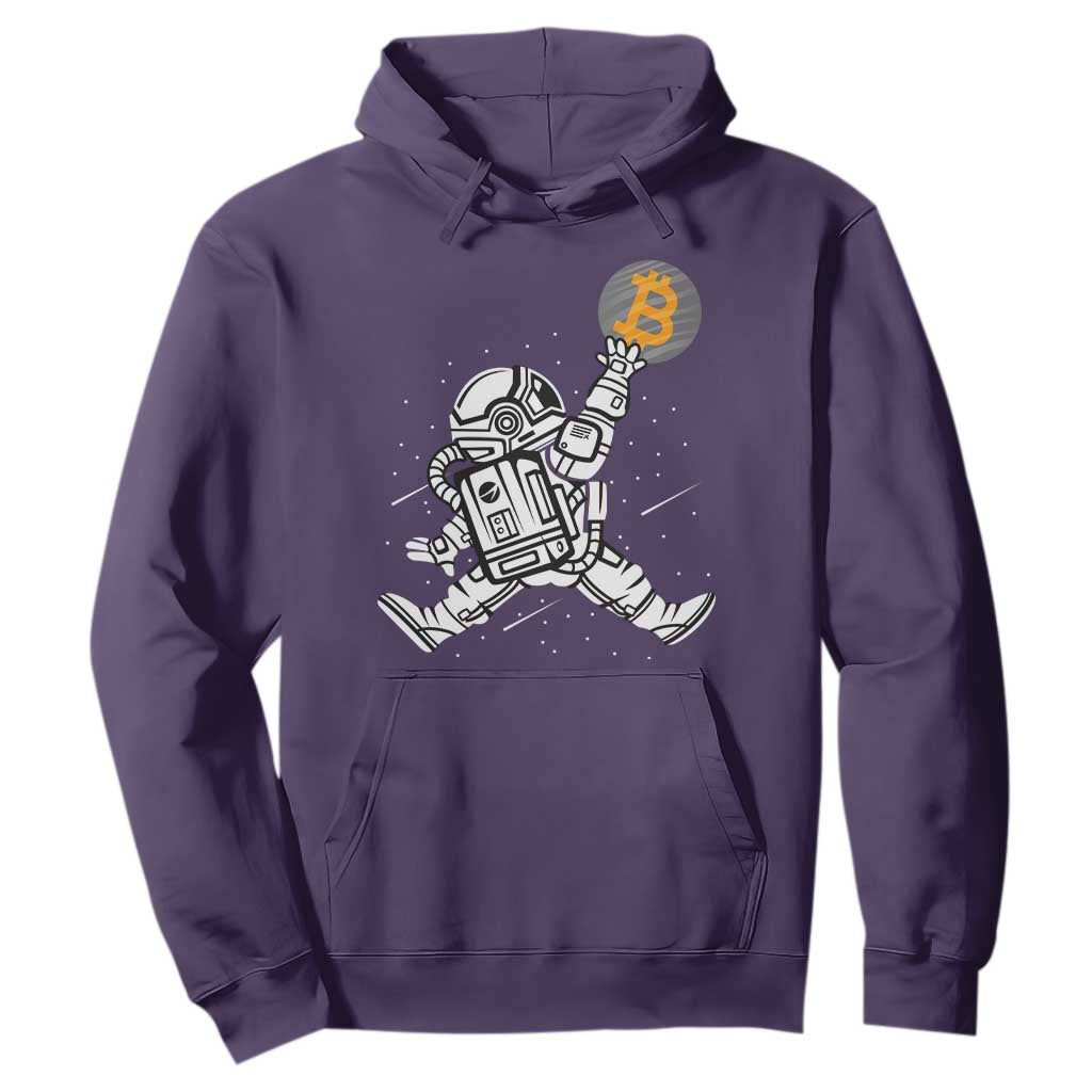 Funny Crypto Investing Hoodie Bitcoin HODL BTC Astronaut Trader TS02 Purple Print Your Wear