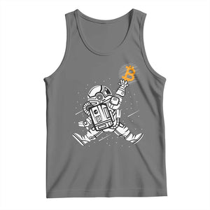 Funny Crypto Investing Tank Top Bitcoin HODL BTC Astronaut Trader TS02 Black Heather Print Your Wear
