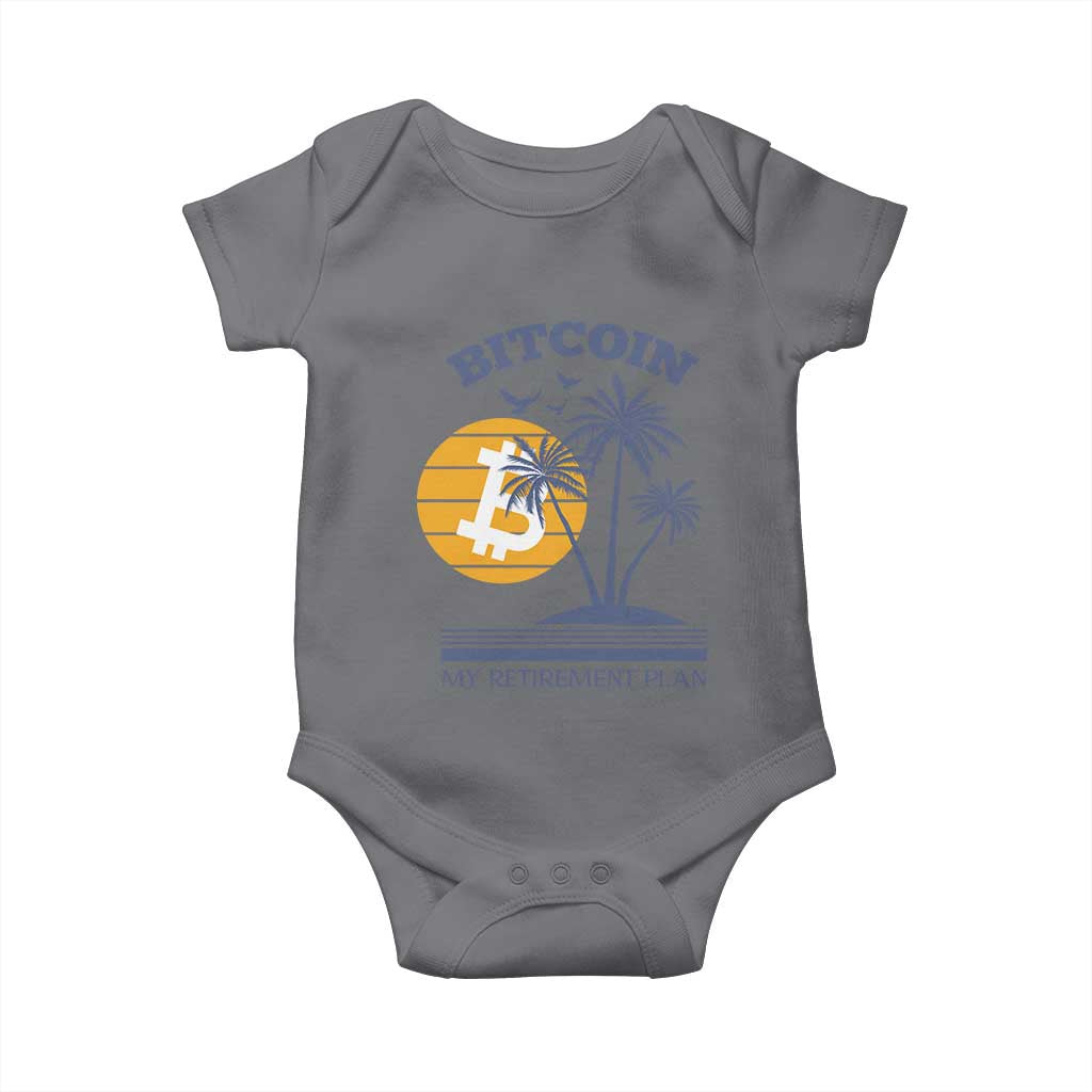 Funny Crypto Investing Baby Onesie Bitcoin My Retirement Plan TS02 Charcoal Print Your Wear