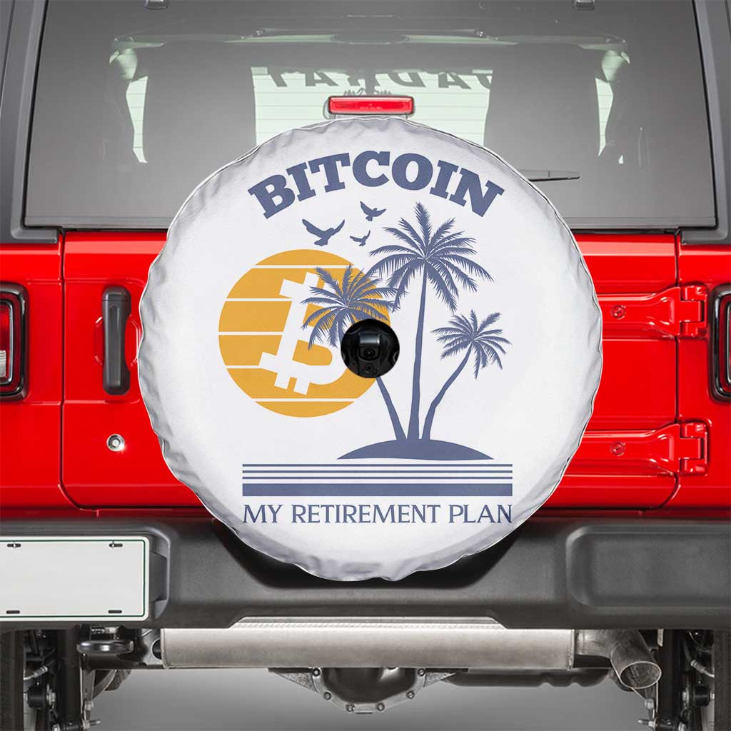 Funny Crypto Investing Spare Tire Cover Bitcoin My Retirement Plan TS02 White Print Your Wear