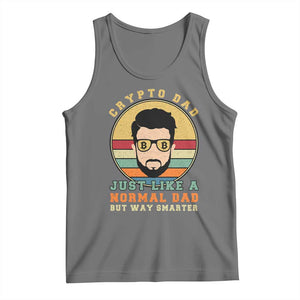 Funny Crypto Dad Tank Top Just Like A Normal Dad But Way Cooler Cryptocurrency Retro TS02 Black Heather Print Your Wear