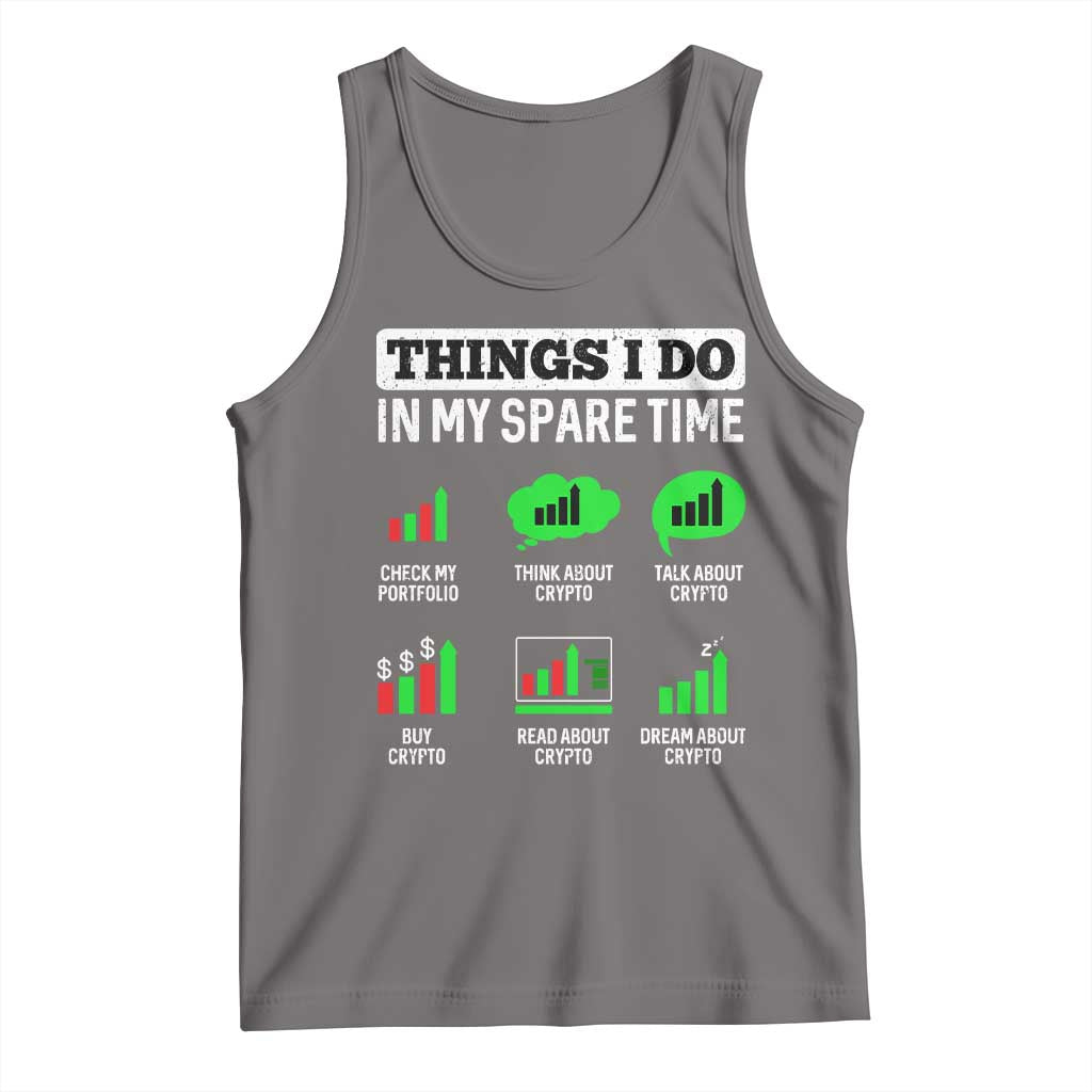 Funny Crypto Investing Tank Top Things I Do In My Spare Time Trading TS02 Deep Heather Print Your Wear