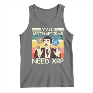Funny Crypto Meme Tank Top Y'all Motha Fuckas Need XRP Cryptocurrency TS02 Black Heather Print Your Wear
