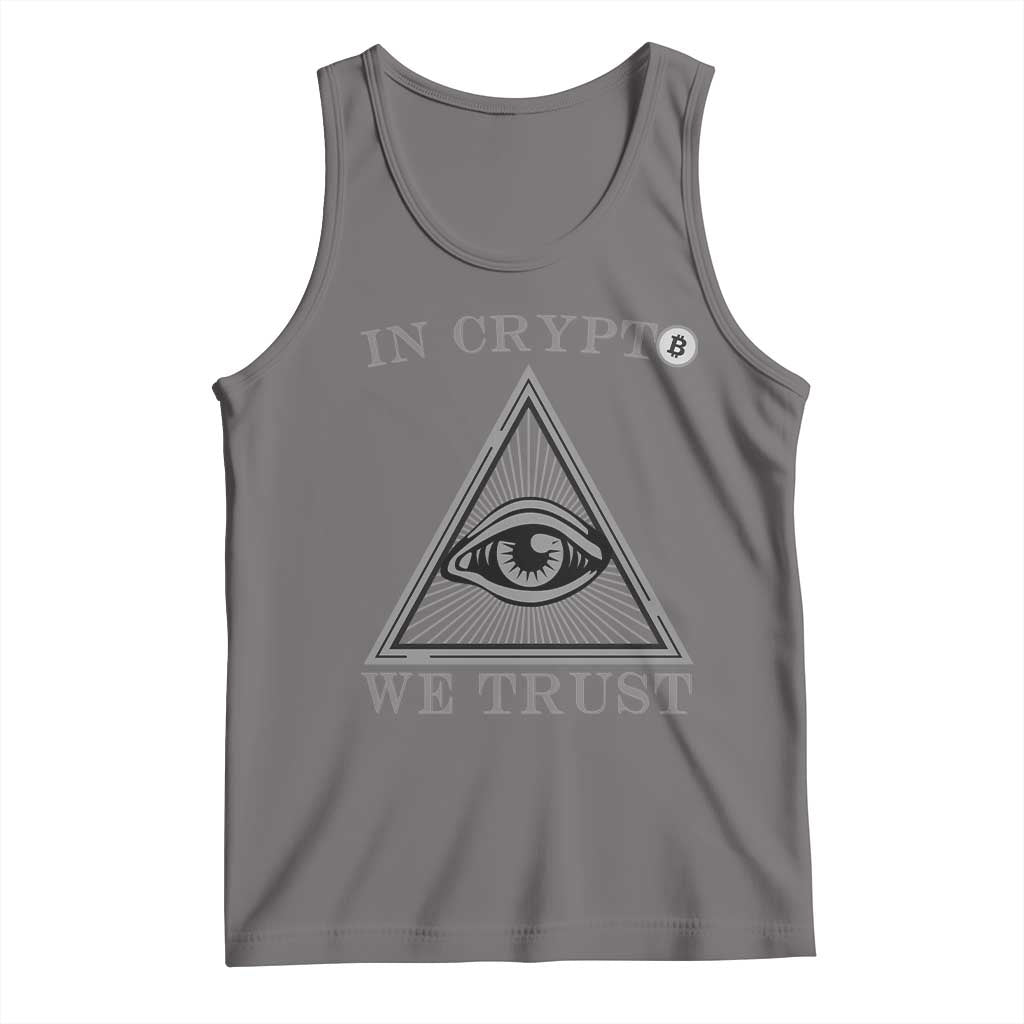 Funny Crypto Tank Top In Crypto We Trust Bitcoin Cryptocurrency TS02 Deep Heather Print Your Wear