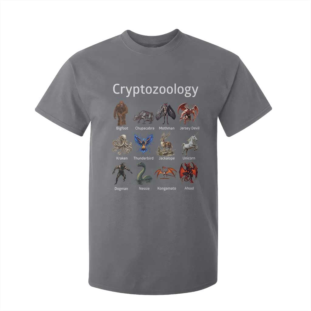 Cryptid Creatures T Shirt For Kid Cryptozoology Fantasy Mythical Monsters TS02 Charcoal Print Your Wear