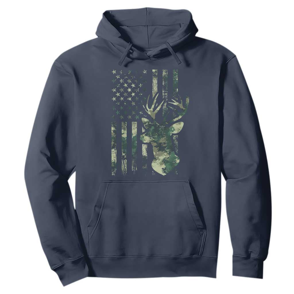 Deer Hunting Camouflage Hoodie Camo US Flag TS02 Navy Print Your Wear