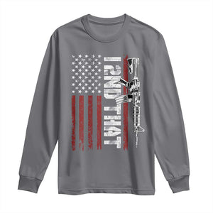 Gun Rights Patriotic Long Sleeve Shirt I 2nd That Second Amendment Pro Gun American Flag TS02 Charcoal Print Your Wear