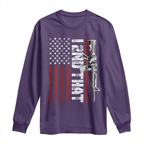 Gun Rights Patriotic Long Sleeve Shirt I 2nd That Second Amendment Pro Gun American Flag TS02 Purple Print Your Wear