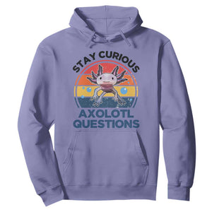 Funny Axolotl Pun Hoodie I Stay Curious Axolotl Question Retro TS02 Violet Print Your Wear