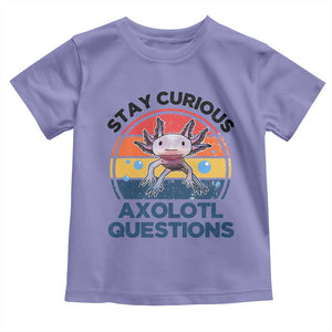 Funny Axolotl Pun Toddler T Shirt I Stay Curious Axolotl Question Retro TS02 Violet Print Your Wear